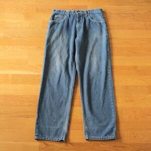 Guess Pascal Jeans Mens Blue Loose Fit Tapered Leg Workwear 90s Vintage 32x30